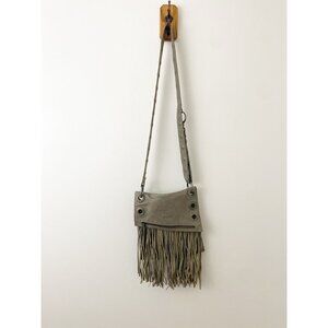 Hammitt Los Angeles Fringe Purse Bag Shoulder Crossbody Gray